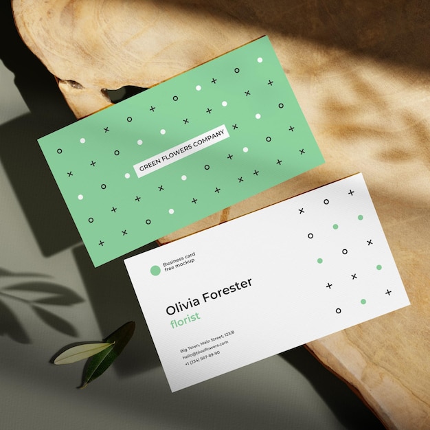 PSD business card mockup