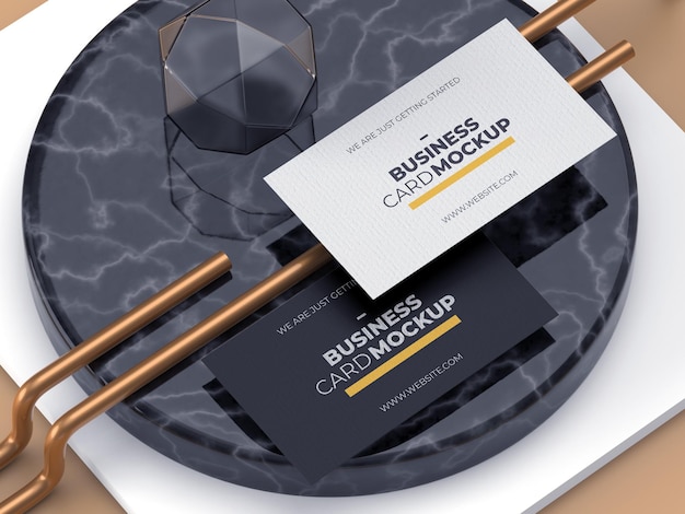 PSD business card mockup