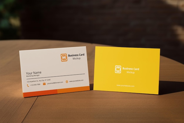 PSD business card mockup