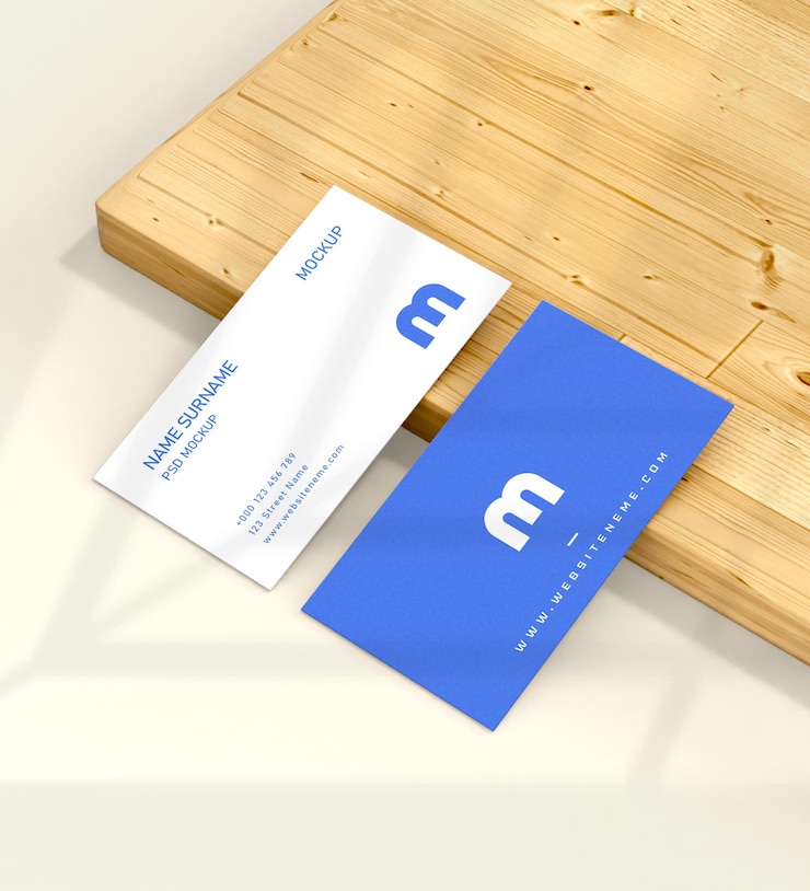 PSD business card mockup