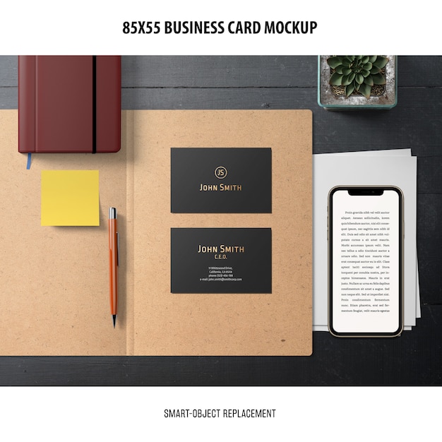 business card mockup