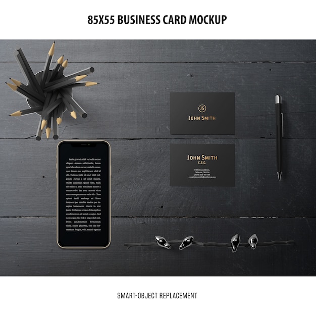 business card mockup