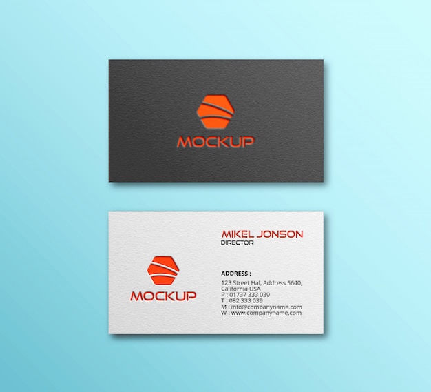 PSD business card mockup