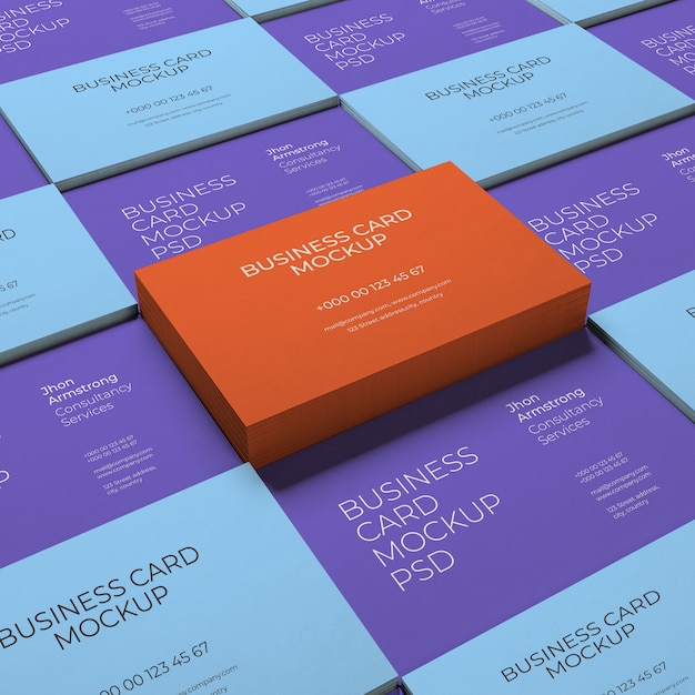 PSD business card mockup