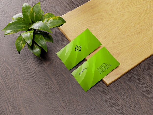 PSD business card mockup