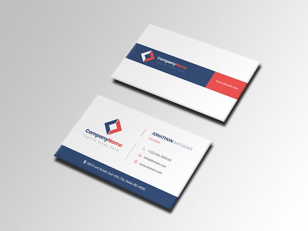 PSD business card mockup