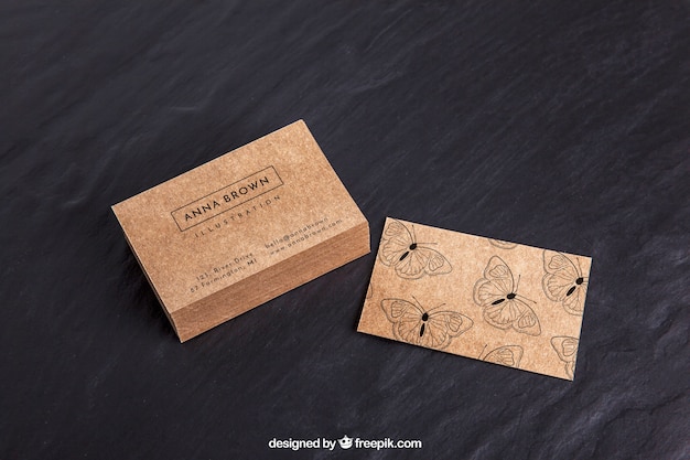 PSD business card mockup