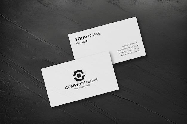 PSD business card mockup