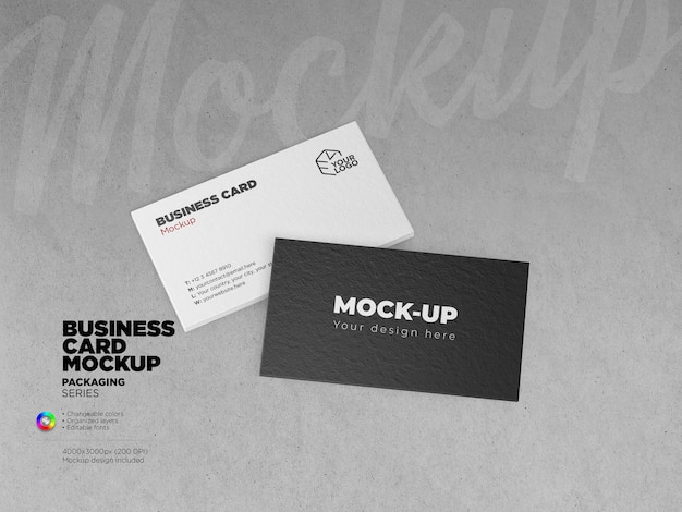 PSD business card mockup