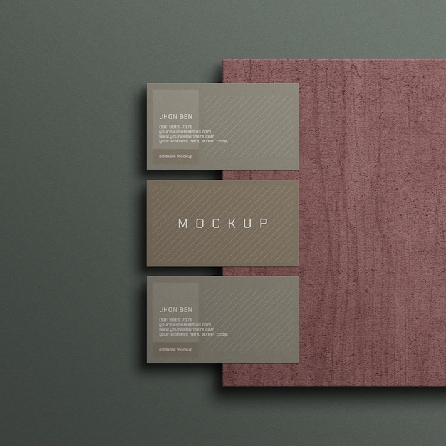 PSD business card mockup