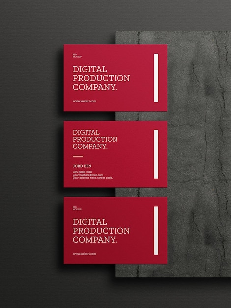 PSD business card mockup