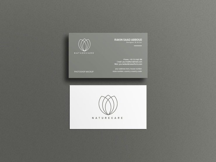 PSD business card mockup