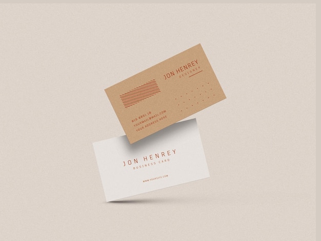 PSD business card mockup