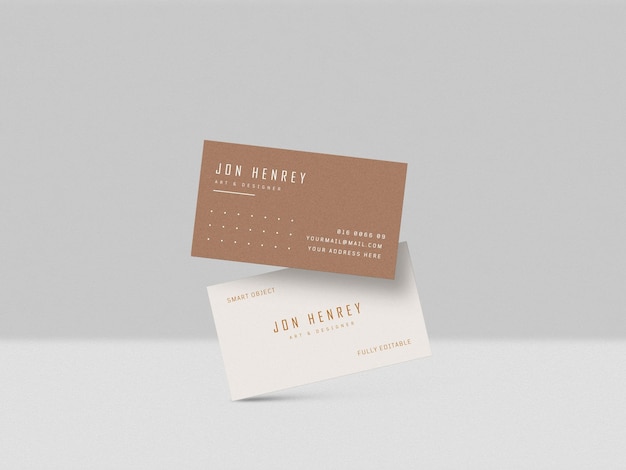 PSD business card mockup