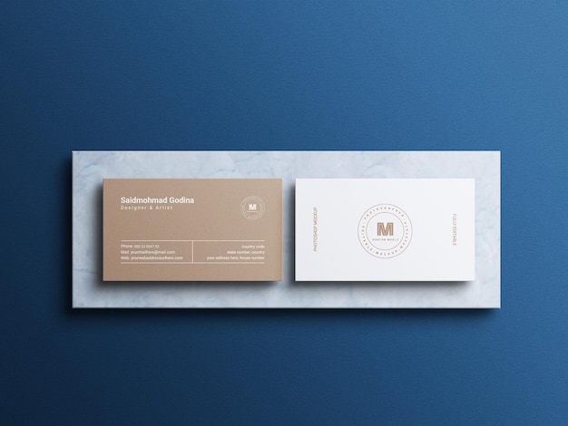 PSD business card mockup