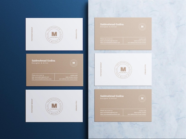 PSD business card mockup