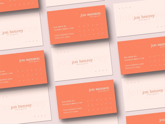 PSD business card mockup