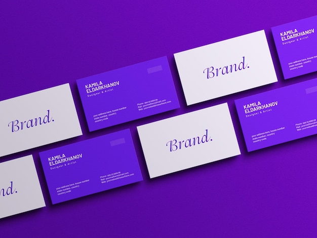 PSD business card mockup