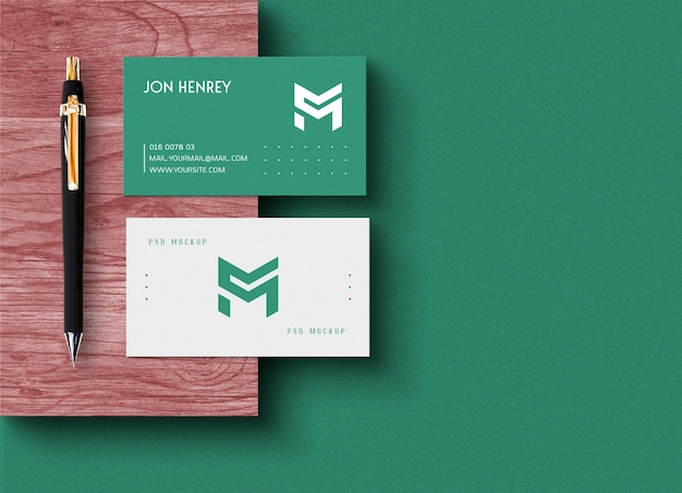 PSD business card mockup