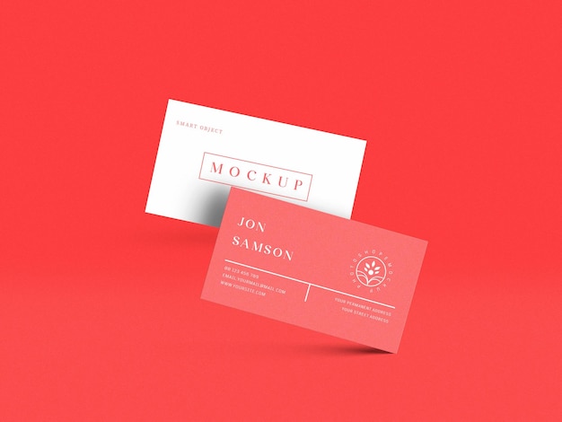 PSD business card mockup