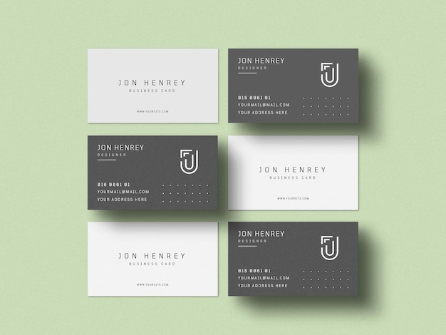 PSD business card mockup