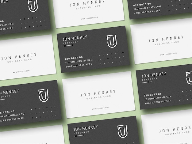 PSD business card mockup