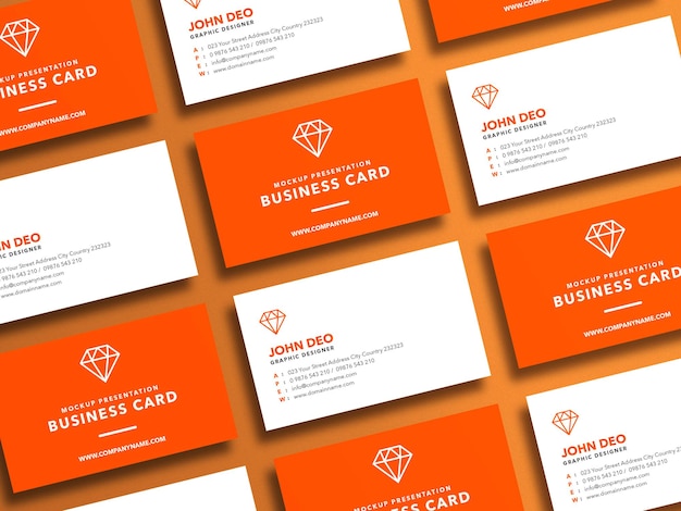 PSD business card mockup