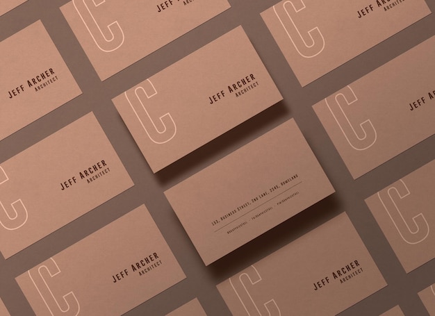 PSD business card mockup