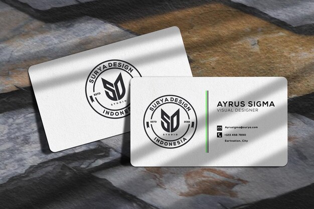 PSD business card mockup