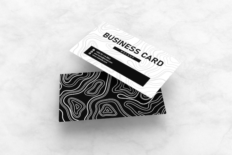 PSD business card mockup
