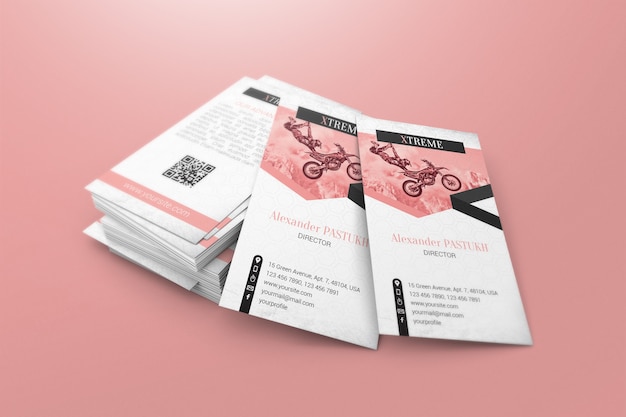 PSD business card mockup