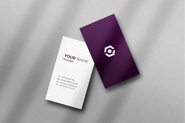 business card and name card mockup with shadow