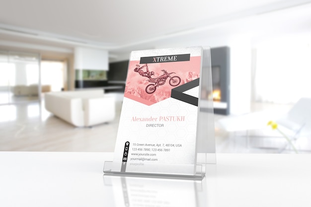 Business card presentation mockup