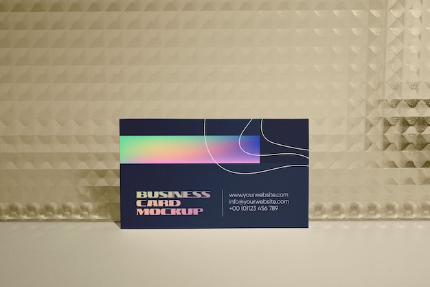 Business card reflection mockup