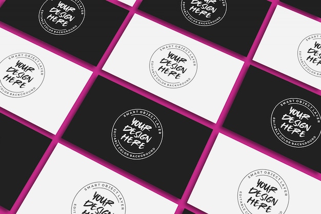 PSD business card set mockup