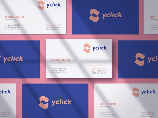 Business card set mockup