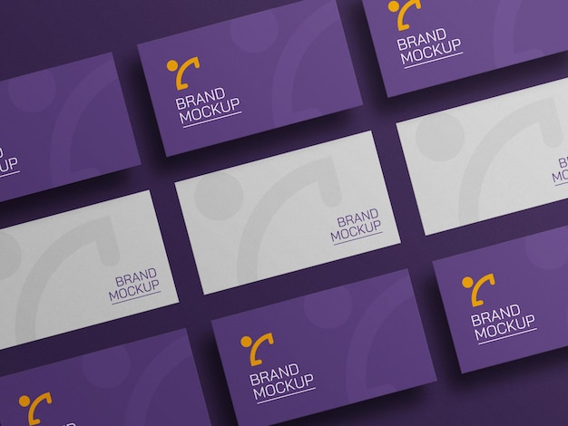 PSD business card set mockup