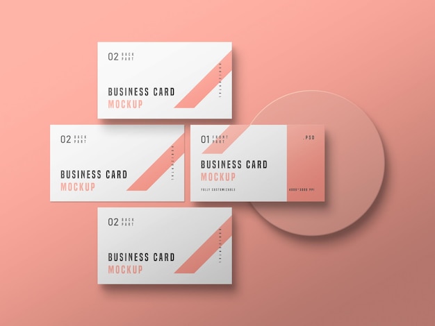 Business card set mockup