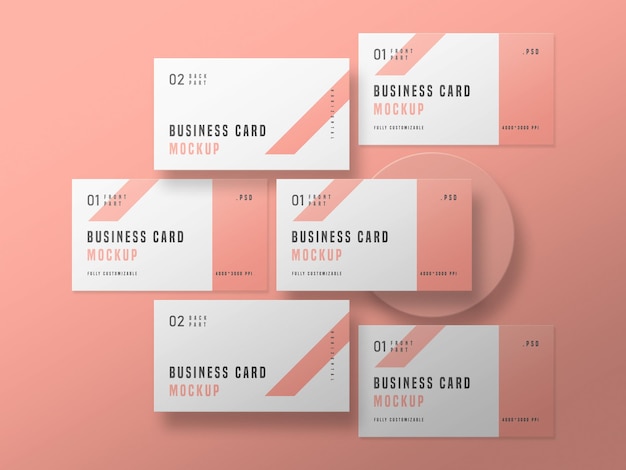 Business card set mockup