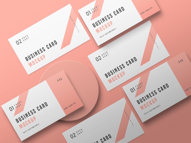 Business card set mockup