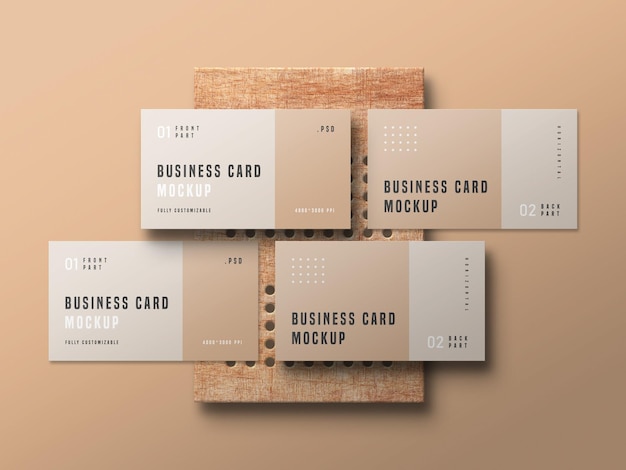 Business card set mockup