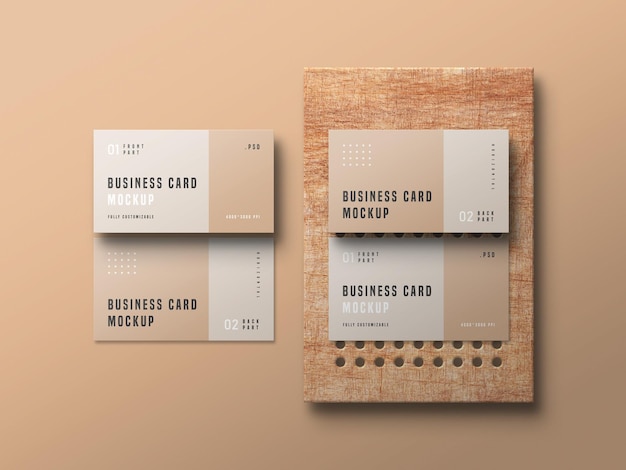 PSD business card set mockup