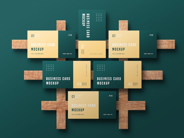 Business card set mockup