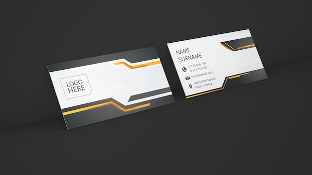 Business card showcase presentation