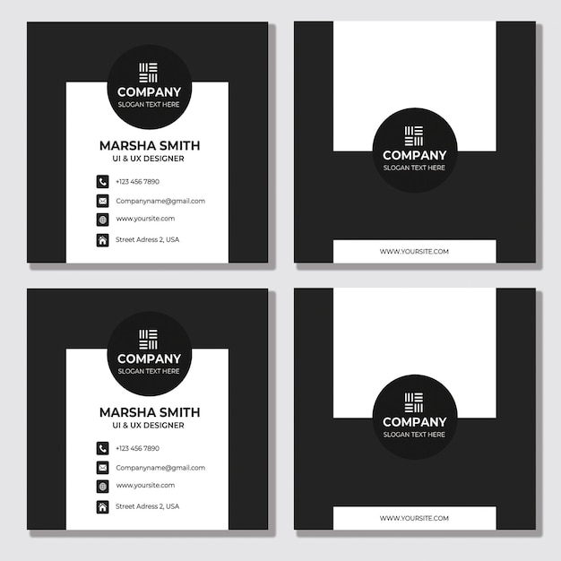 PSD business card square