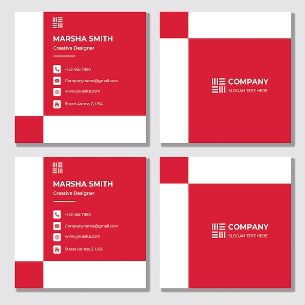 PSD business card square