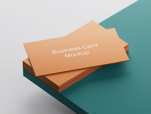 PSD business card stack mockup