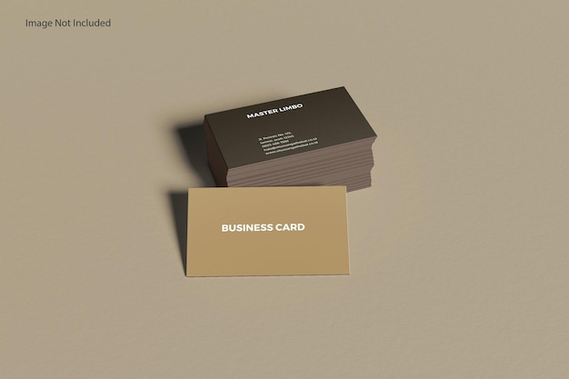 Business card stack mockup