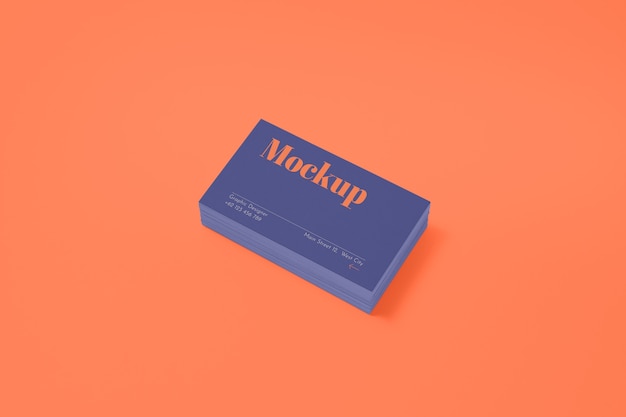 PSD business card in studio mockup