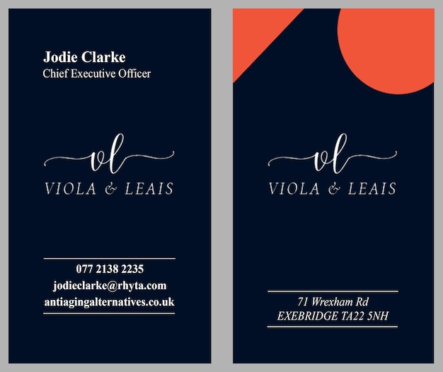 Business card template minimal design